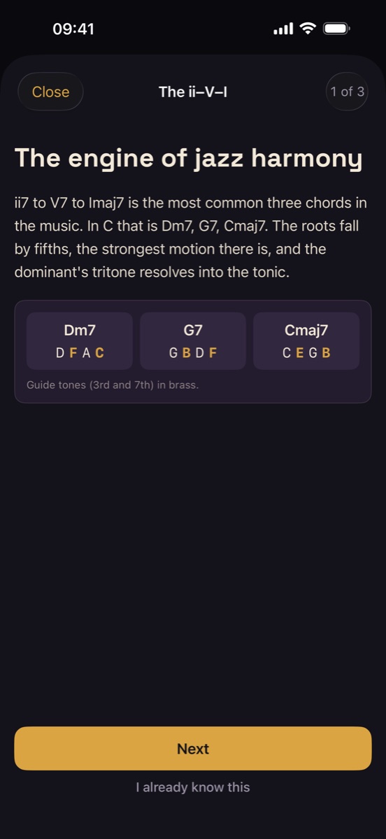 Jazz Theory on iPhone
